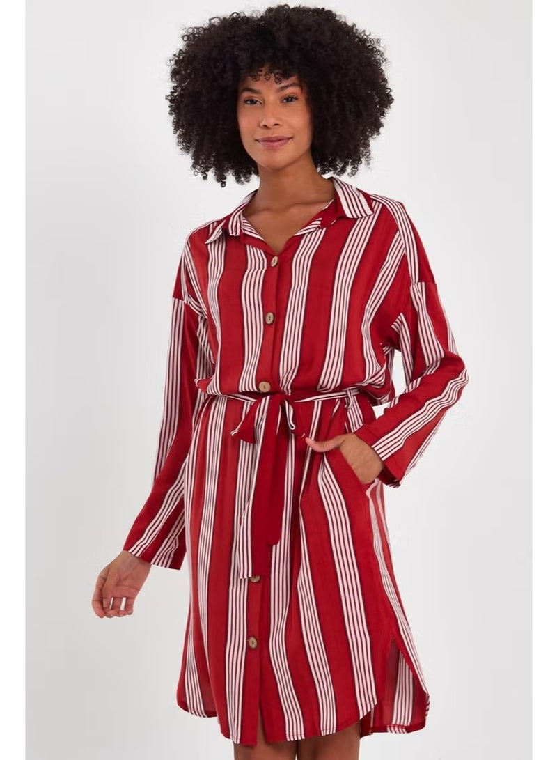 Alexander Gardi Belted Shirt Collar Dress B19-140312 - Image 3